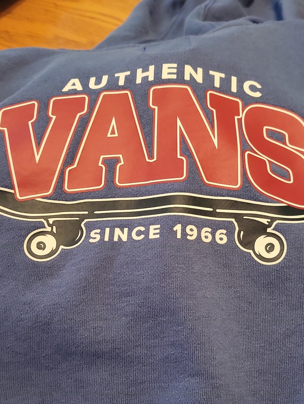 Vans blue zip up hoodie with front and back logo - Picture 5 of 5
